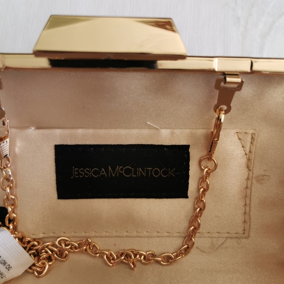 Jessica McClintock Silver Sparkle Evening Bag - Picture 3 of 7